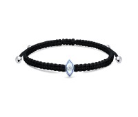 Evil Eye with Enamel Matt Rope Bracelet BR-306